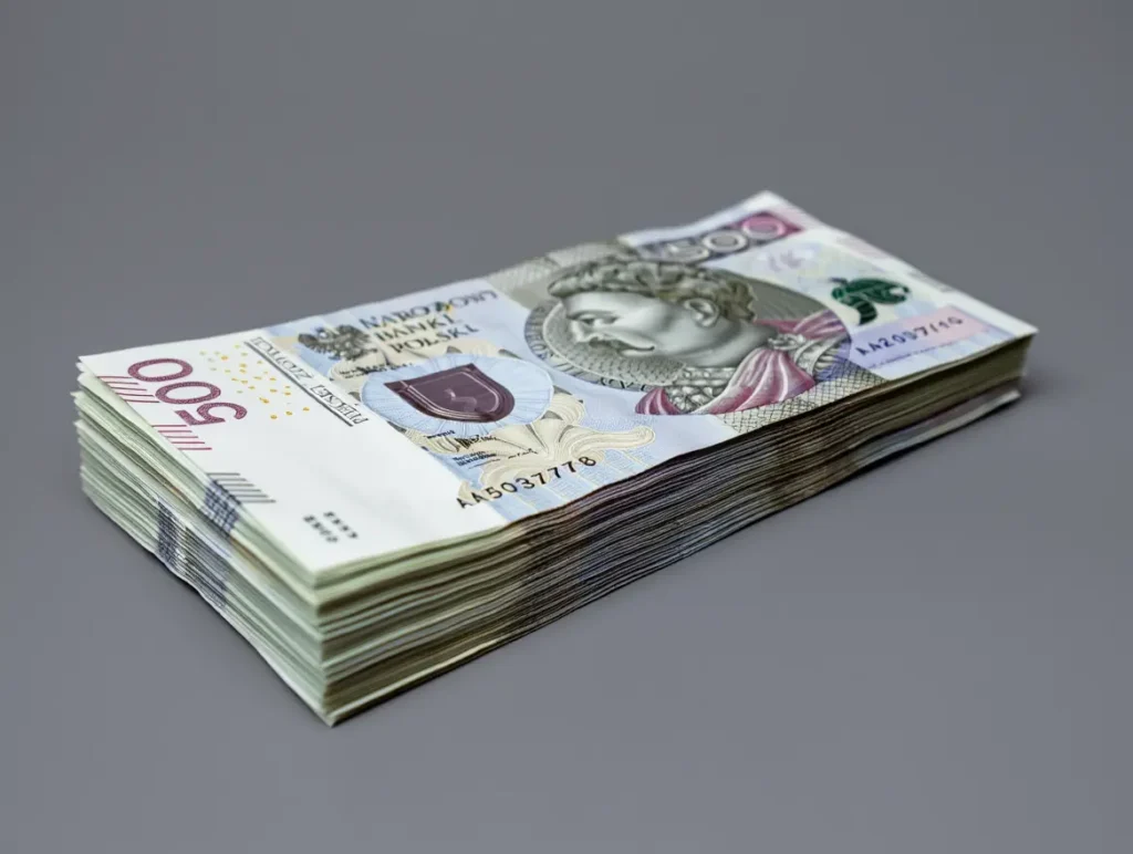 plik banknotów oszczędności